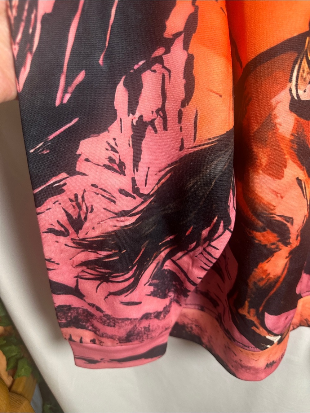 Source Unknown Pink and Orange Western Cowboy Graphic Sweatshirt - Picture 4 of 9